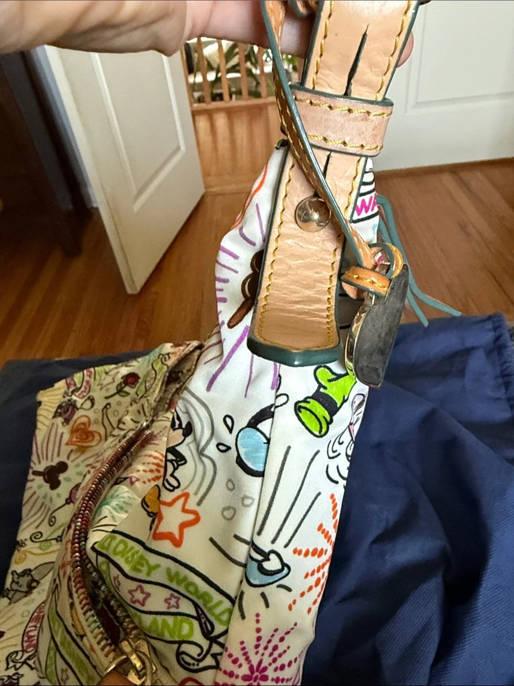 Dooney & Bourke White Multi Disney Print Hobo Bag